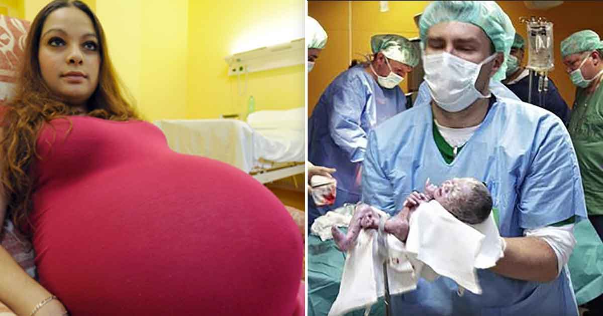 Woman told she's pregnant with twins – then gives birth to quintuplets