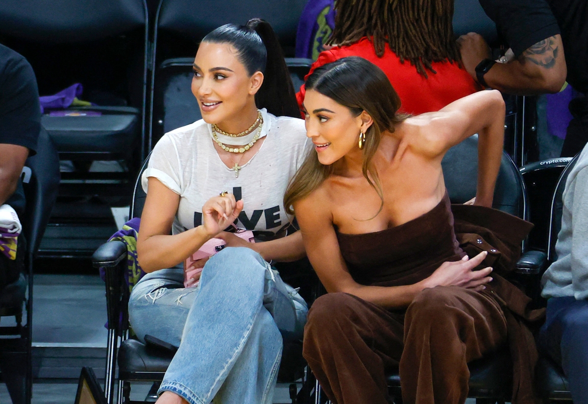 Kim Kardashian Supports Tristan Thompson at Lakers Game: Pics