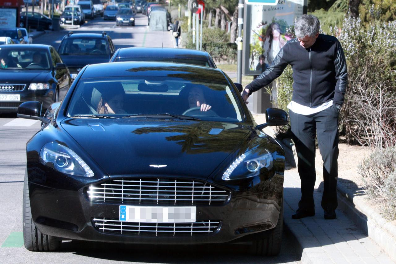  Mourinho is now able to afford much nicer cars, including this Aston Martin