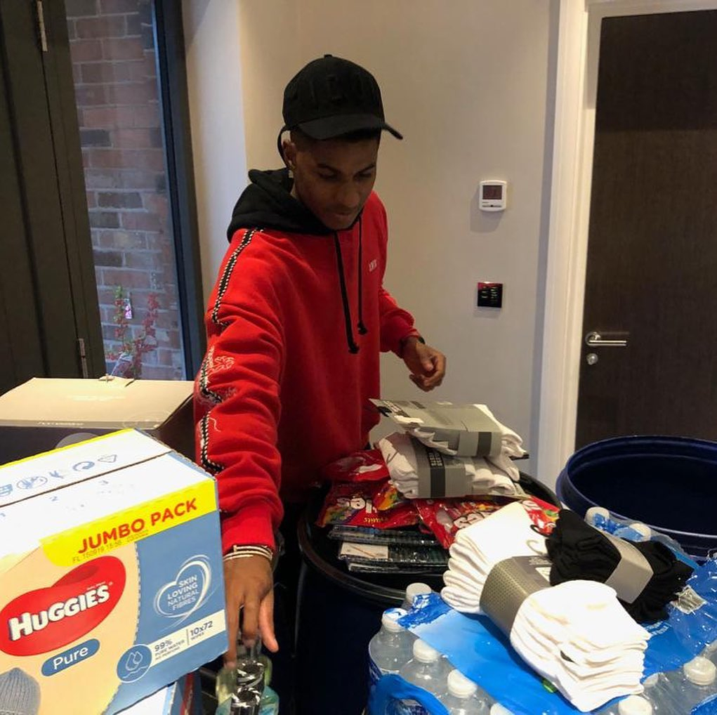  Rashford is known for his regular acts of charity