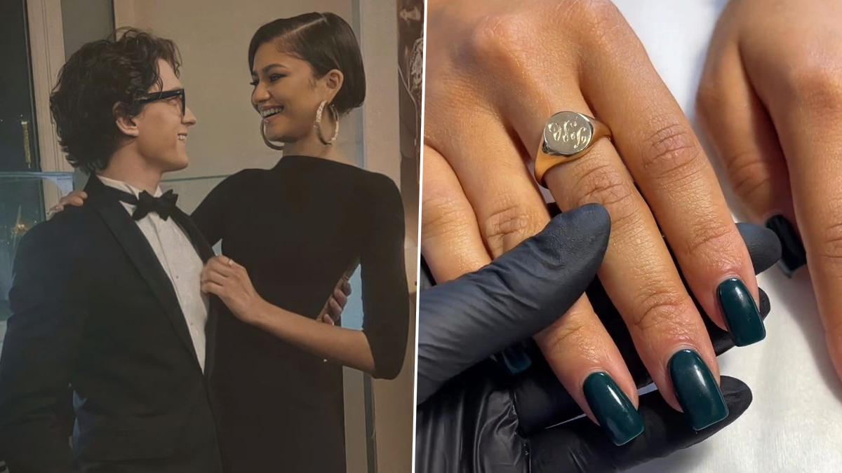 Zendaya Spotted Wearing a Ring With Beau Tom Holland's Initials; Fans Go  Gaga Over Actress' 'TH' Ring (View Pics) | 🎥 LatestLY