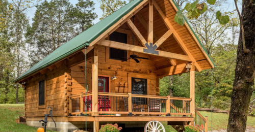 The Fairlea Is a Cozy Log Cabin Kit With Sleeping Loft