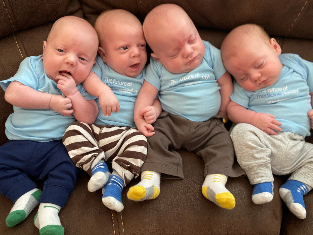 Mother makes history at Clements by giving birth to quadruplets months after having brain surgery - CT Plus - UT Southwestern